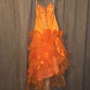 Orange homecoming dress